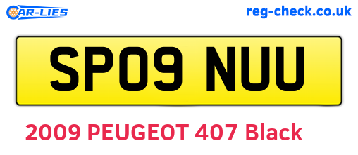 SP09NUU are the vehicle registration plates.