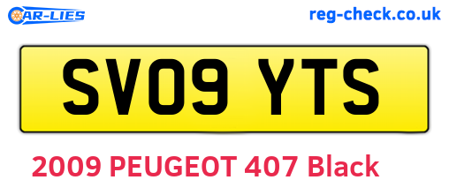 SV09YTS are the vehicle registration plates.