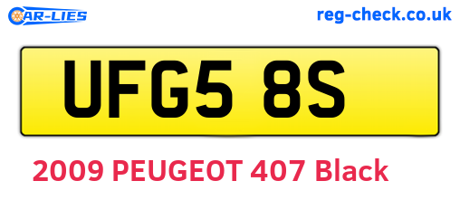 UFG58S are the vehicle registration plates.