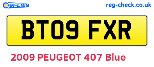 BT09FXR are the vehicle registration plates.