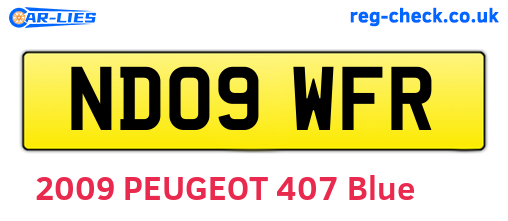 ND09WFR are the vehicle registration plates.