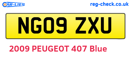 NG09ZXU are the vehicle registration plates.