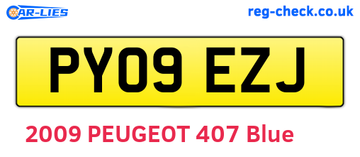 PY09EZJ are the vehicle registration plates.