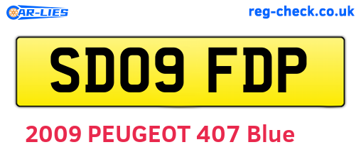 SD09FDP are the vehicle registration plates.