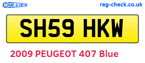 SH59HKW are the vehicle registration plates.
