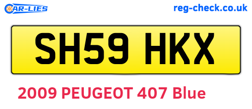 SH59HKX are the vehicle registration plates.