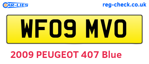 WF09MVO are the vehicle registration plates.