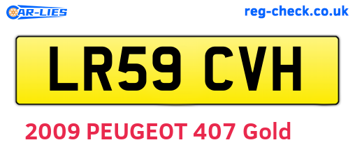 LR59CVH are the vehicle registration plates.