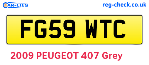 FG59WTC are the vehicle registration plates.