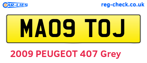 MA09TOJ are the vehicle registration plates.