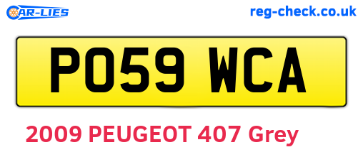 PO59WCA are the vehicle registration plates.