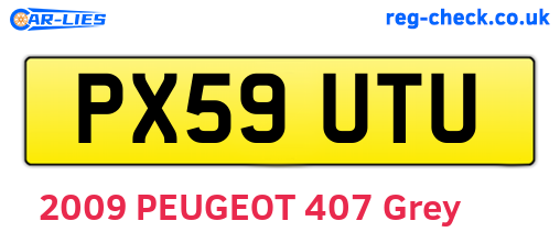 PX59UTU are the vehicle registration plates.
