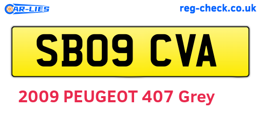 SB09CVA are the vehicle registration plates.