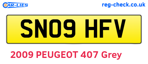 SN09HFV are the vehicle registration plates.