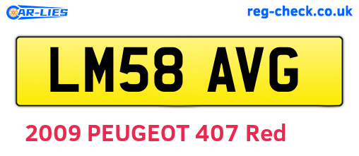 LM58AVG are the vehicle registration plates.