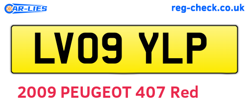 LV09YLP are the vehicle registration plates.