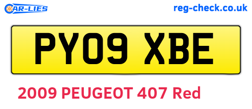 PY09XBE are the vehicle registration plates.