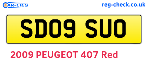 SD09SUO are the vehicle registration plates.