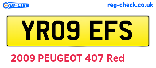 YR09EFS are the vehicle registration plates.