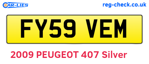 FY59VEM are the vehicle registration plates.