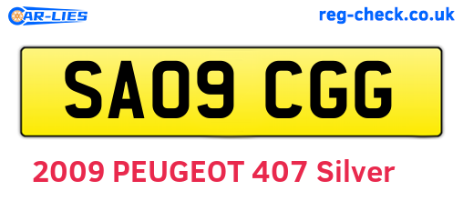SA09CGG are the vehicle registration plates.