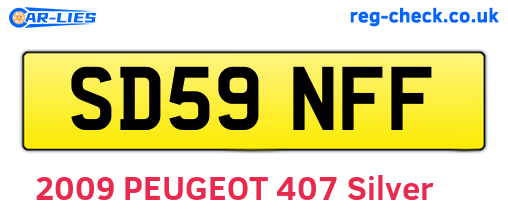 SD59NFF are the vehicle registration plates.