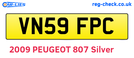 VN59FPC are the vehicle registration plates.