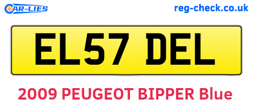 EL57DEL are the vehicle registration plates.