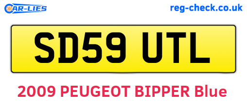 SD59UTL are the vehicle registration plates.