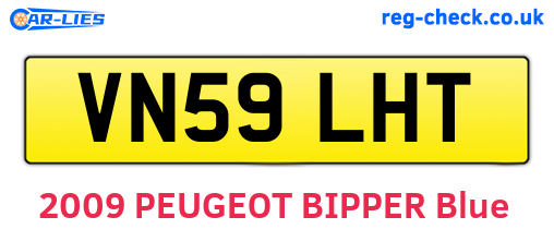 VN59LHT are the vehicle registration plates.