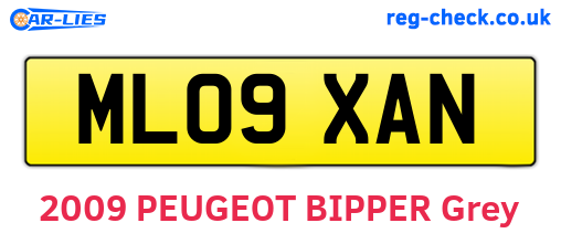 ML09XAN are the vehicle registration plates.
