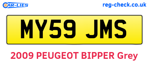 MY59JMS are the vehicle registration plates.