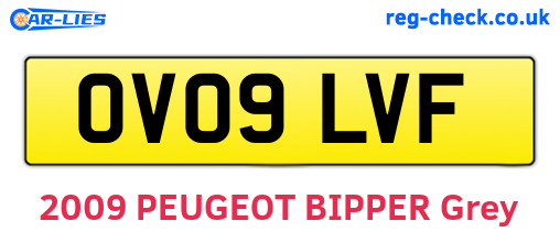 OV09LVF are the vehicle registration plates.