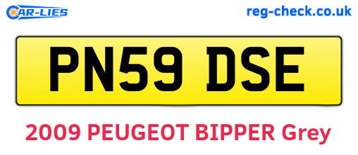 PN59DSE are the vehicle registration plates.