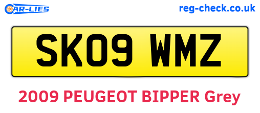 SK09WMZ are the vehicle registration plates.