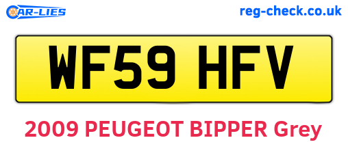 WF59HFV are the vehicle registration plates.
