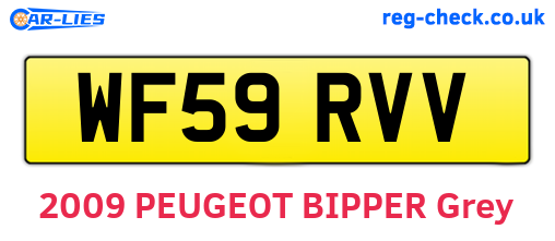 WF59RVV are the vehicle registration plates.