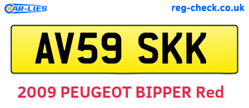 AV59SKK are the vehicle registration plates.