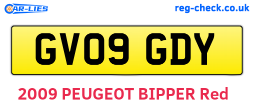 GV09GDY are the vehicle registration plates.