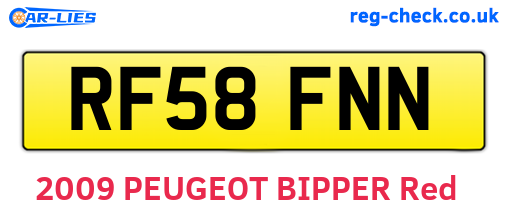 RF58FNN are the vehicle registration plates.