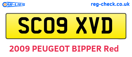 SC09XVD are the vehicle registration plates.