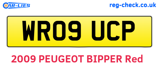 WR09UCP are the vehicle registration plates.