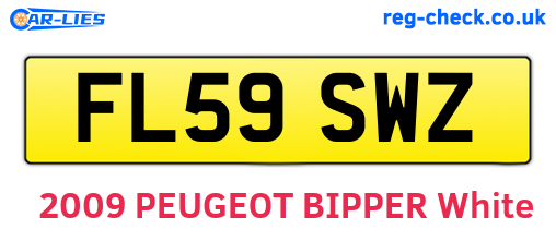 FL59SWZ are the vehicle registration plates.