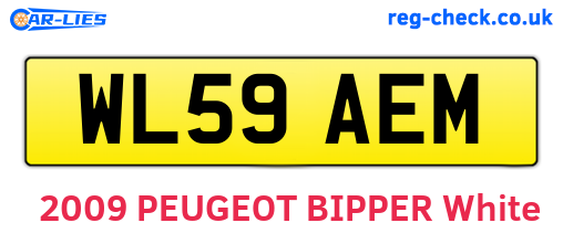 WL59AEM are the vehicle registration plates.