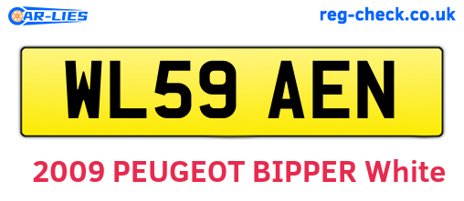 WL59AEN are the vehicle registration plates.