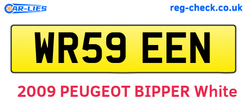 WR59EEN are the vehicle registration plates.