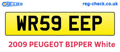 WR59EEP are the vehicle registration plates.