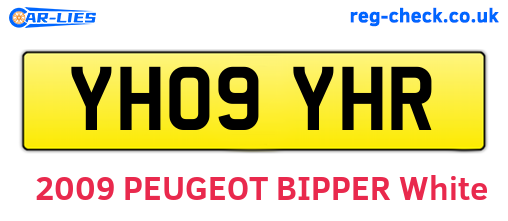 YH09YHR are the vehicle registration plates.