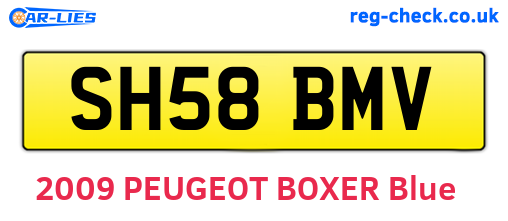 SH58BMV are the vehicle registration plates.