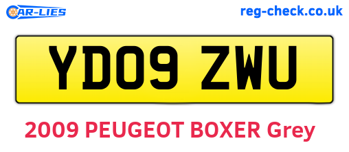 YD09ZWU are the vehicle registration plates.
